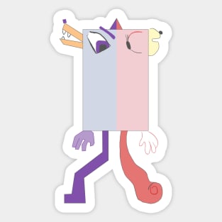 Rectangular dogs Sticker